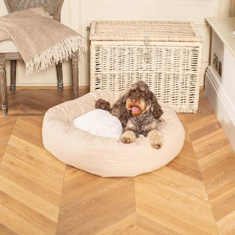 Donut Bed With Removable Covers in Savanna Oatmeal by Lords & Labradors