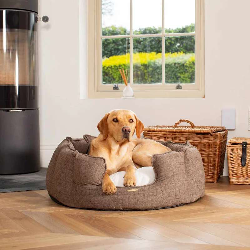 High Wall Bed With Removable Covers in Inchmurrin Umber By Lords & Labradors