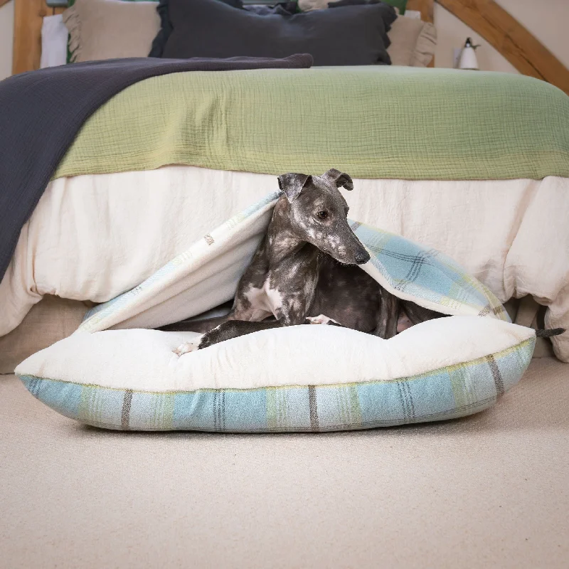 Sleepy Burrows Bed in Balmoral Duck Egg Tweed by Lords & Labradors