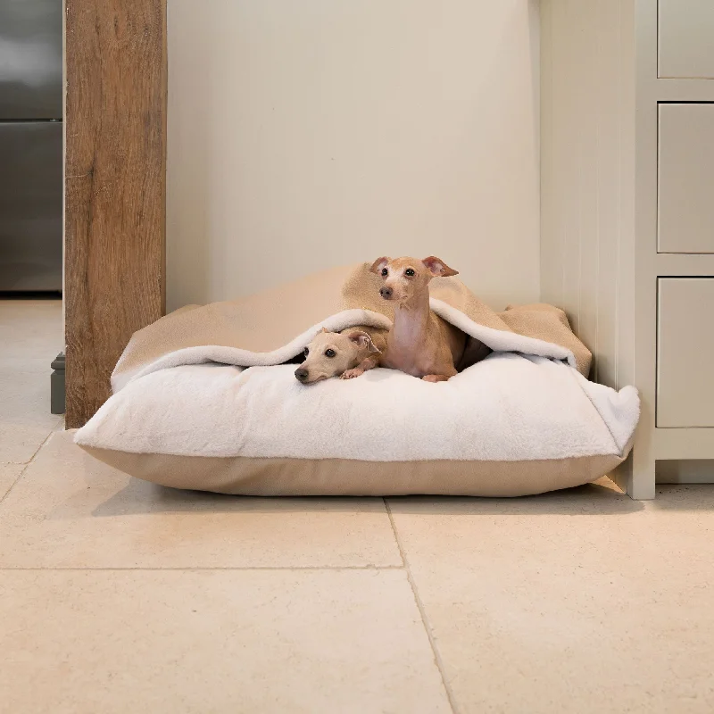 Sleepy Burrows Bed in Sand Rhino Tough Faux Leather by Lords & Labradors