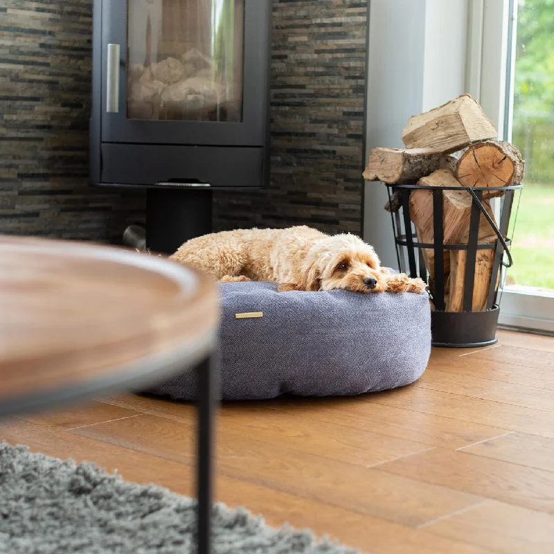 Personalised Donut Bed in Oxford Herringbone Tweed by Lords & Labradors