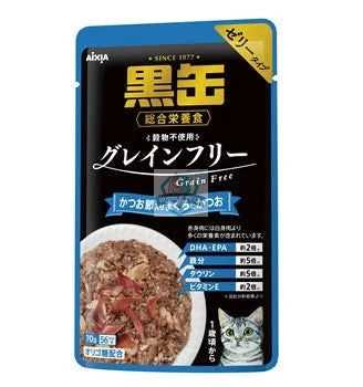 Aixia Kuro-can Tuna & Skipjack w/Dried Skipjack Pouch Cat Wet Food