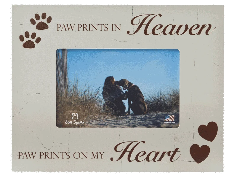 Dog Speak Frame 7x9 Paw Prints in Heaven