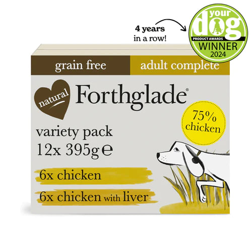 Forthglade Grain Free Multipack Chicken & Chicken & Liver x12