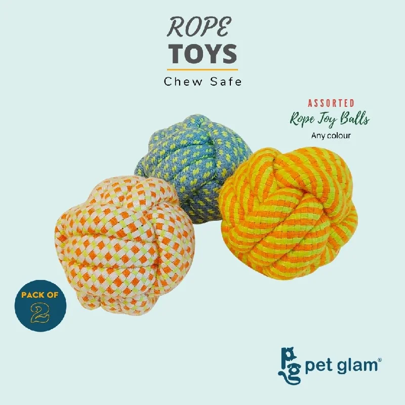 Assorted Rope Toy Balls (Pack Of 2)