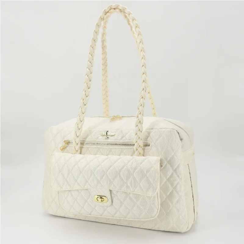 Porsha Dog Carrier: Cream