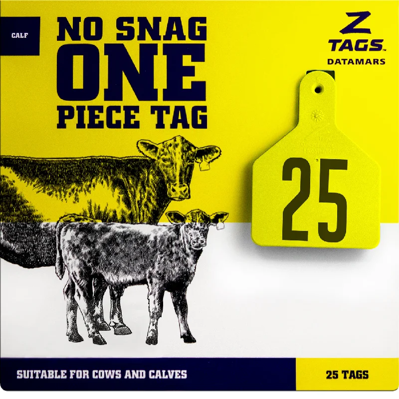 Z Tags 1 piece calf printed (25 units-package)