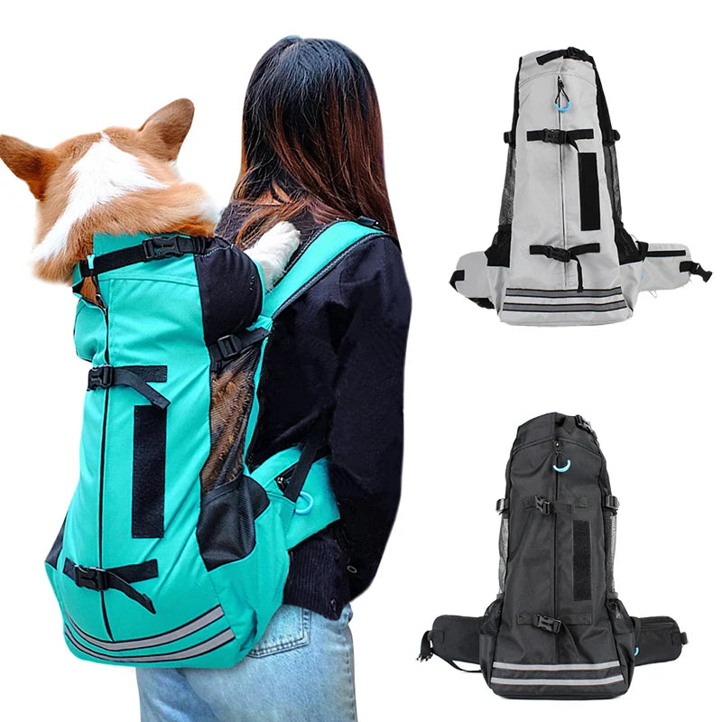 Fashion Waterproof Dog Travel Backpack | Thickened Widened Straps Pet Carrier Bag | Cozy and Easy for Medium Dogs | Corgi Shiba Inu | Alo Trendy