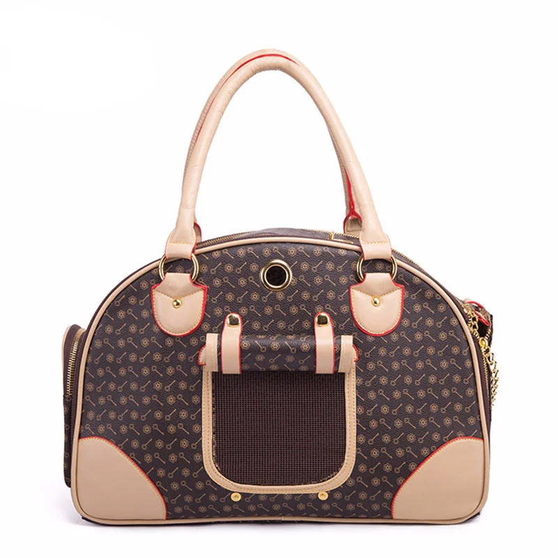 Fashionable Leather Carrier Handbag