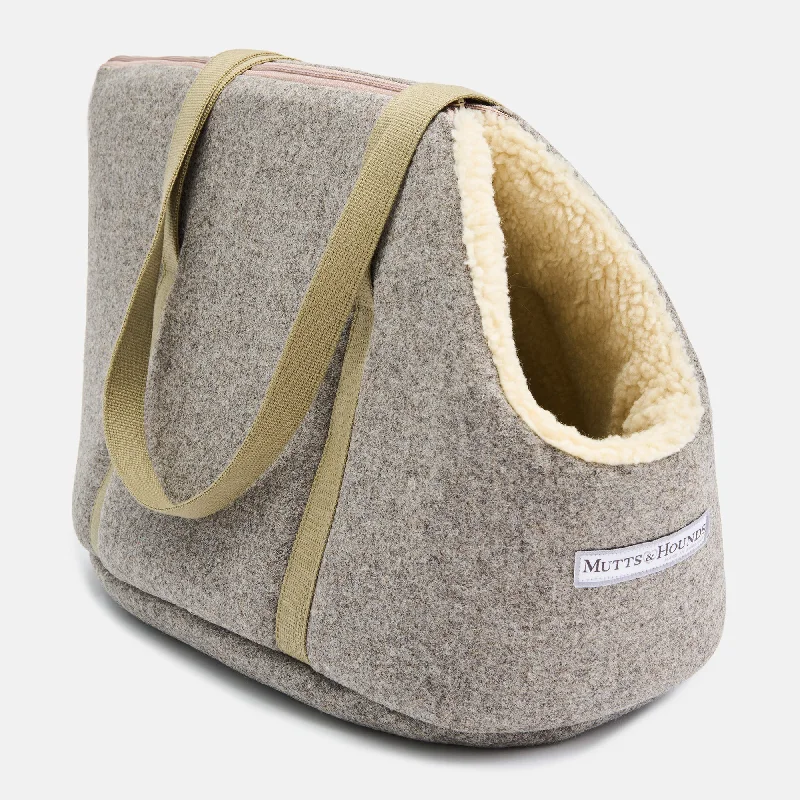 Grey Tweed Dog Carrier