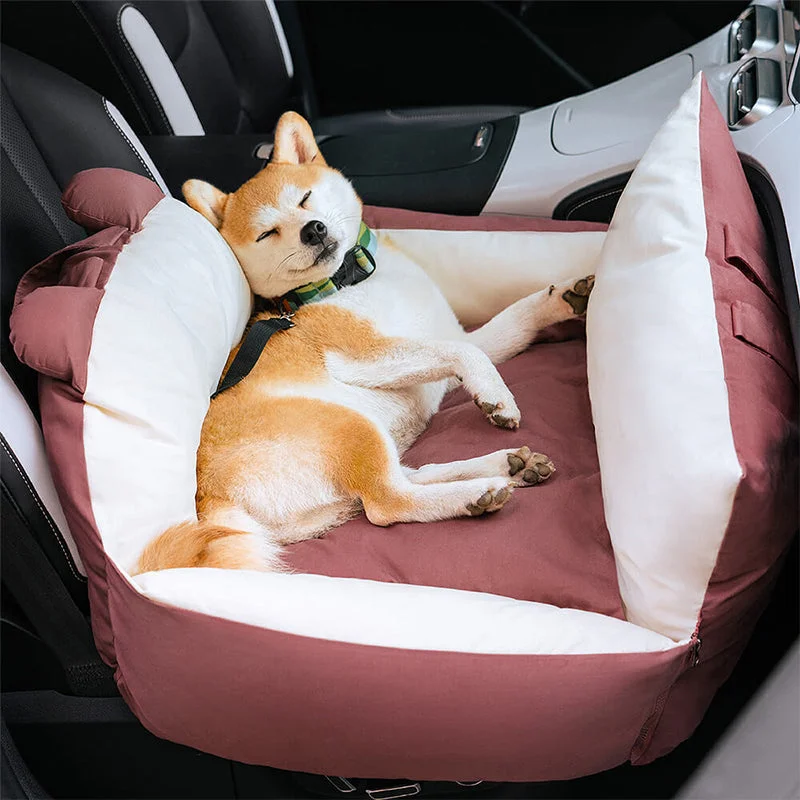 Himalayan Paw Bear Ears Pet Car Seat: Safe & Cozy Travel Bed for Dogs