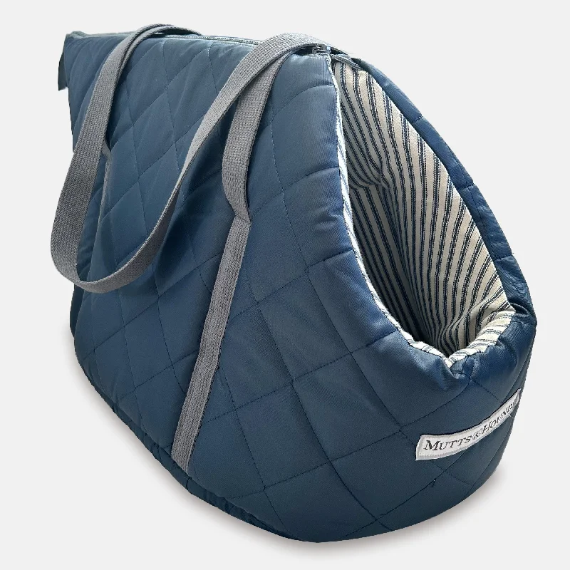 Navy Quilted Dog Carrier