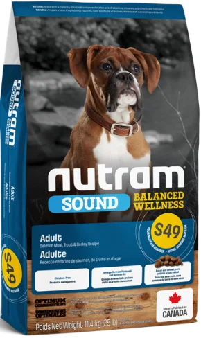 Nutram Dog Sound Balanced Wellness S49 Adult Dog Salmon Recipe