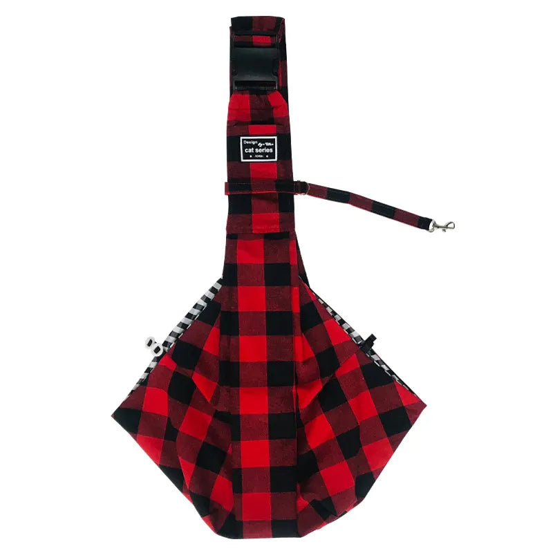 Red - Plaid / Pet Sling