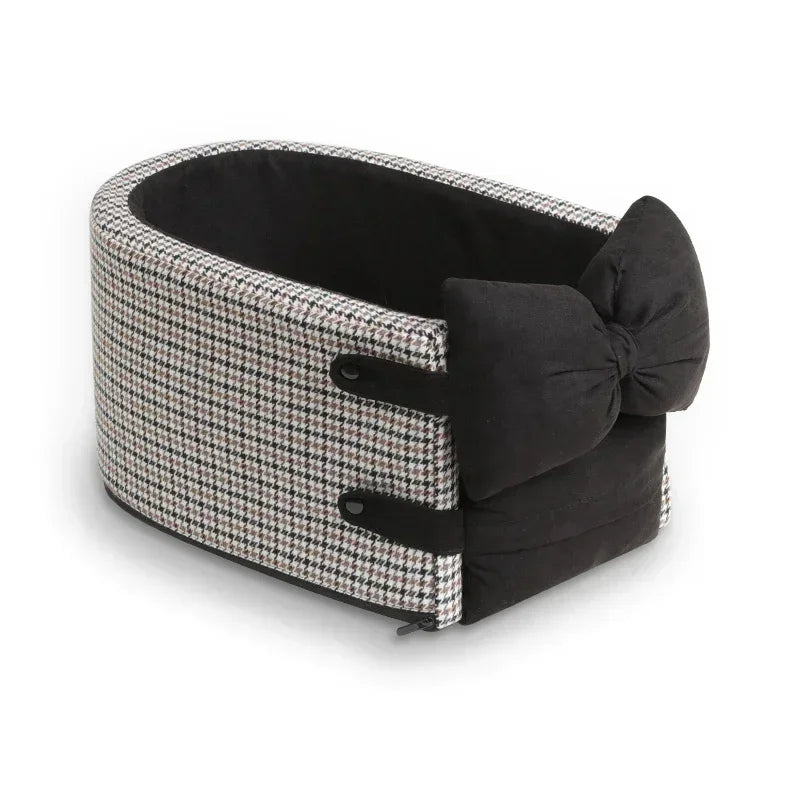 Gray/Black - Bow Tie Black / Pet Carrier