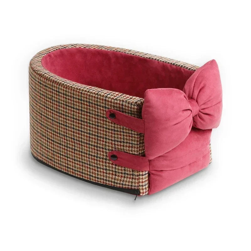 Pink - 1 / Bow Tie Red / Pet Carrier