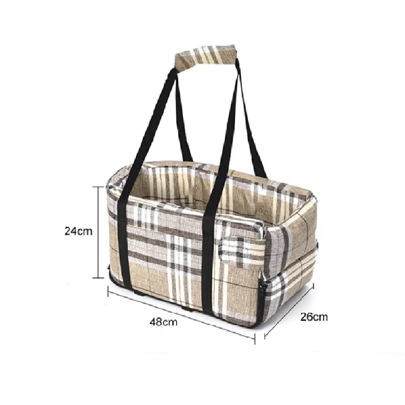 Khaki - 2 / Plaid / Pet Carrier