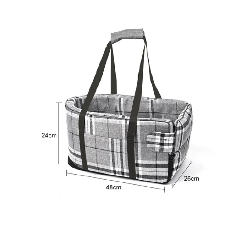 Gray - 5 / Plaid / Pet Carrier