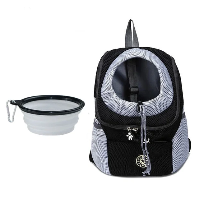 Black - Pet Carrier / With Bowl