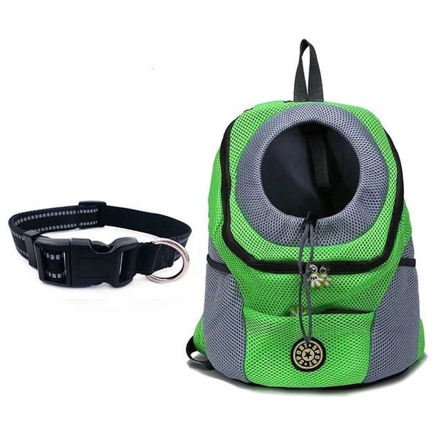 Green - Pet Carrier / With Collar