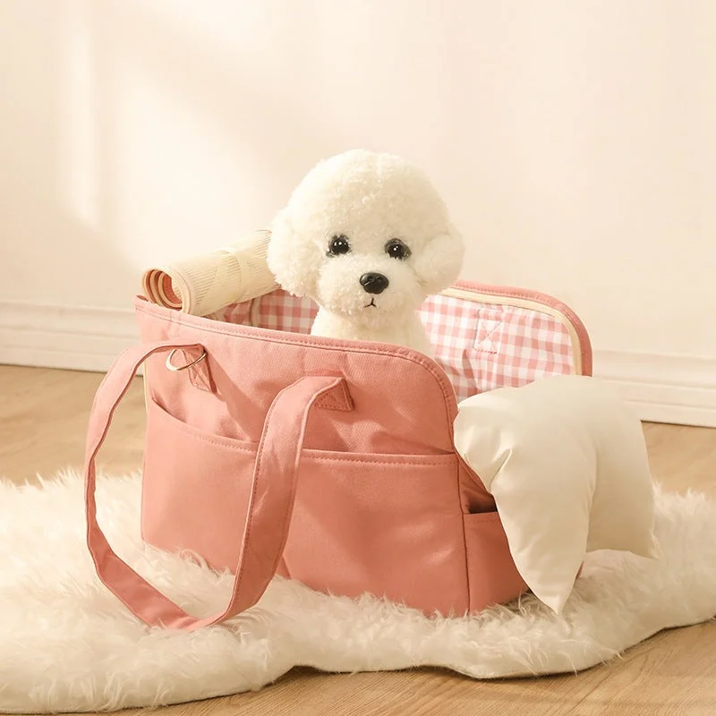 Pet Dog Cat Outgoing Bag Made Of Pure Cotton