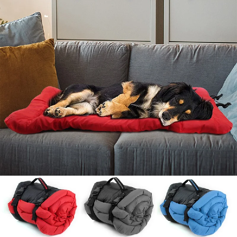 Portable Foldable Big Dog Bed: Waterproof Outdoor Pet Couch Mat with Cushion | Puppy Kennel Sofa Bench | Beds for Small and Large Dogs