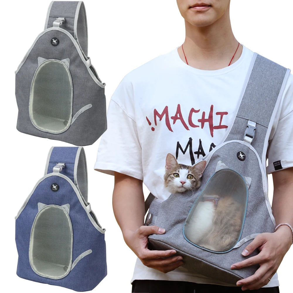 Portable Cat Carry Bag | Breathable Puppy Pet Shoulder Bag | Small Dogs Outdoor Travel Carrier Cage | For Cats and Rabbits | Alo Trendy