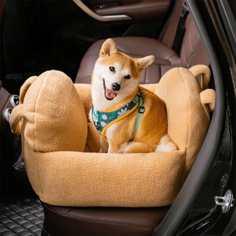 Himalayan Paw Plush Faux Lambswool Dog Car Seat Bed