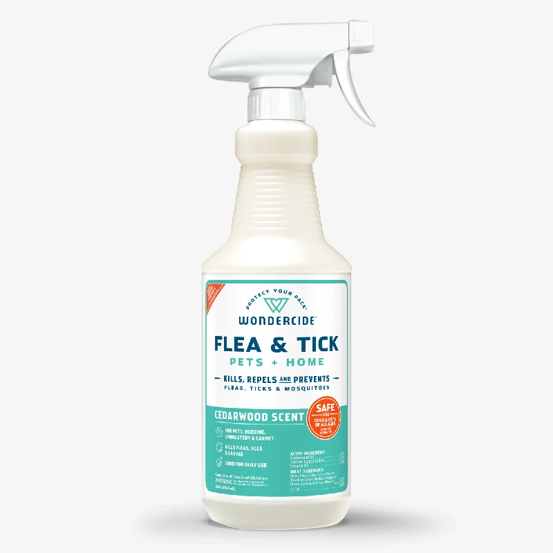 Cedarwood Flea & Tick Spray for Pets + Home with Natural Essential Oils