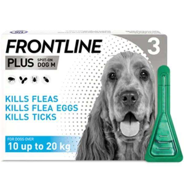 Frontline Plus Spot On Medium Dog Pipettes Pack of 3