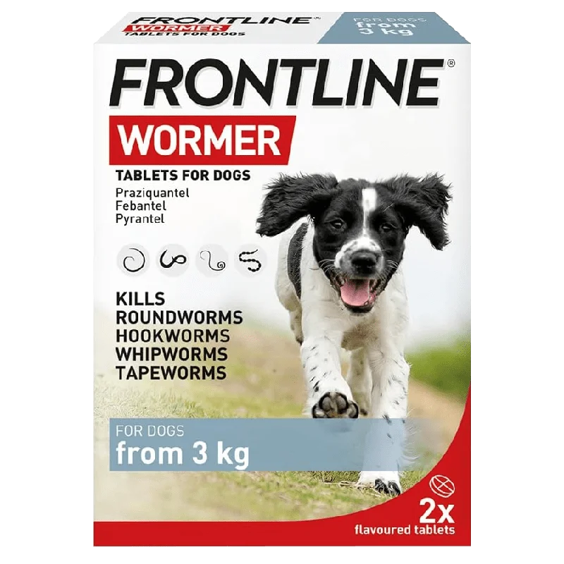 Frontline Wormer Flavoured Tablets For Dogs Pack of 2