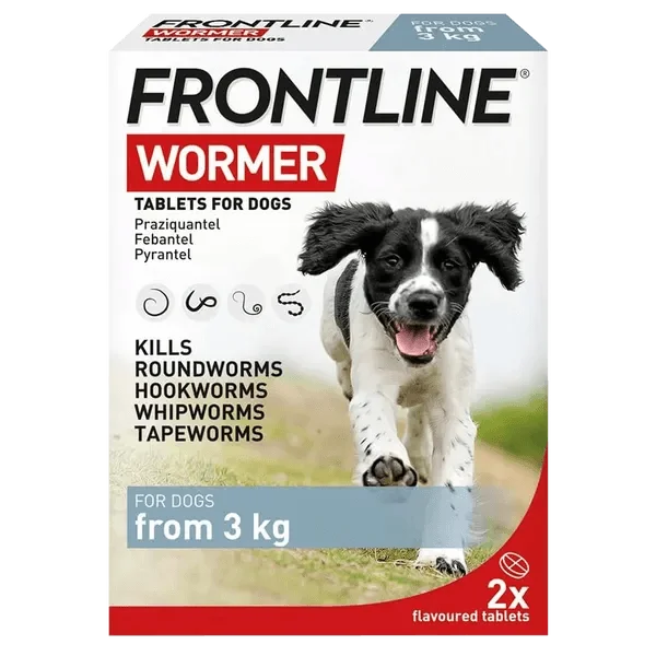 Frontline Wormer Tablets for Dogs 3kg+ Pack of 2