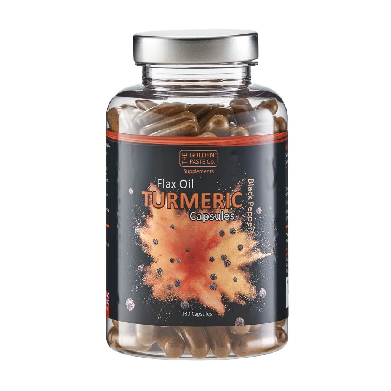 Golden Paste Company Turmeric with Pepper & Flax Oil Capsules