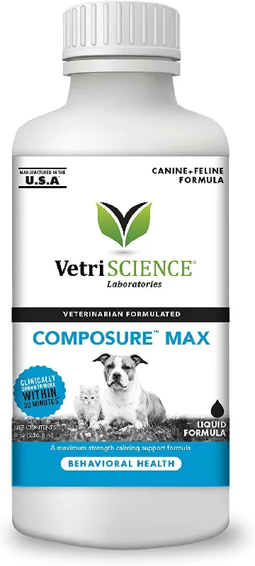 VetriScience Composure Liquid Calming Supplement for Cats & Dogs (8 oz)