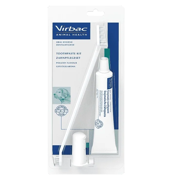 Virbac Toothpaste Kit for Dogs Poultry Flavour 70g