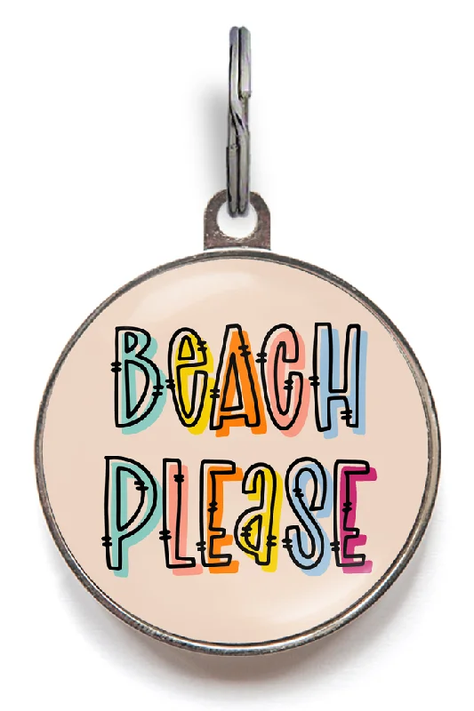 Beach Please Pet ID Tag