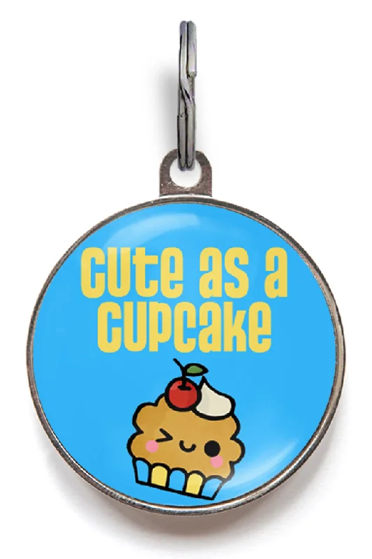 Cute As A Cupcake Pet Tag - Blue