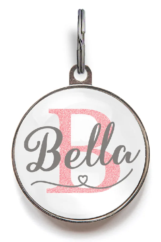 Glitter Monogram Pet Tag