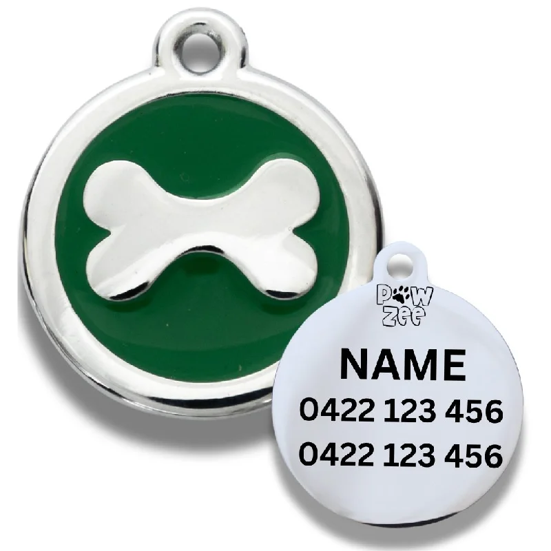 GREEN Pet Tag Designer Bone