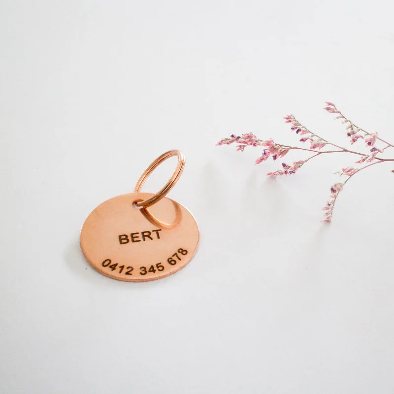 Personalised Copper Classic Animal ID Tag