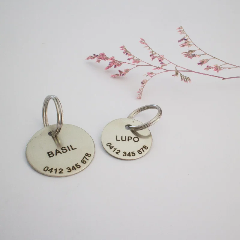 Personalised Silver Classic Animal ID Tag