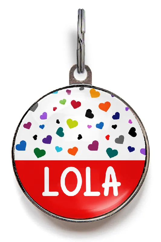 Heart Pet Name Tag - Sprinkle of Hearts