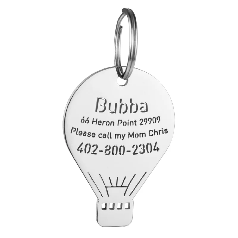 Hot Air Balloon Dog ID Tag