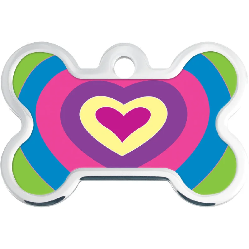 Rainbow Pattern Dog Tag