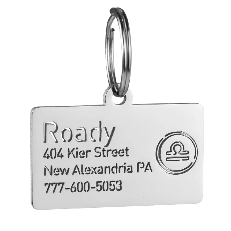 Libra Zodiac Dog ID Tag