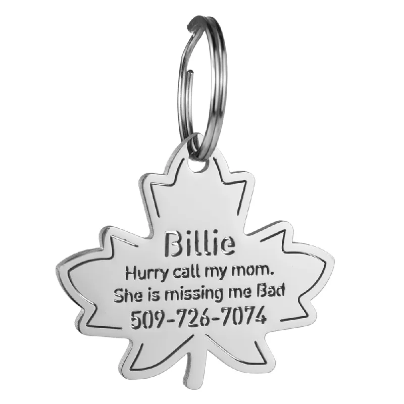 Maple Leaf Dog ID Tag