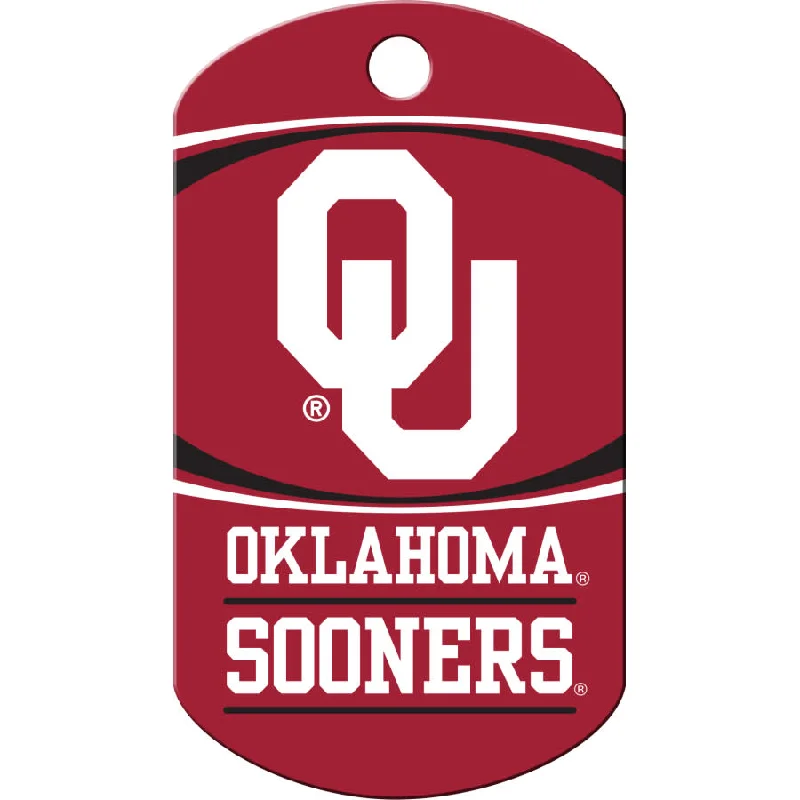 Oklahoma Sooners Dog Tag, Military Shape