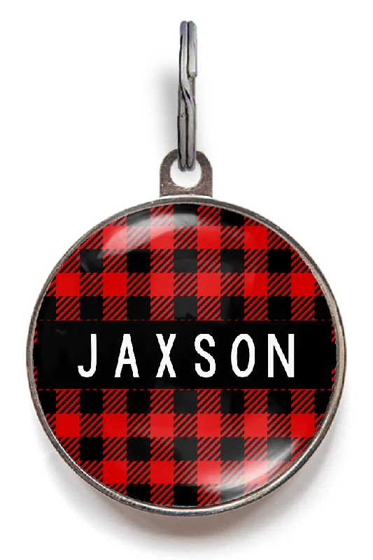 Plaid Pet Tag