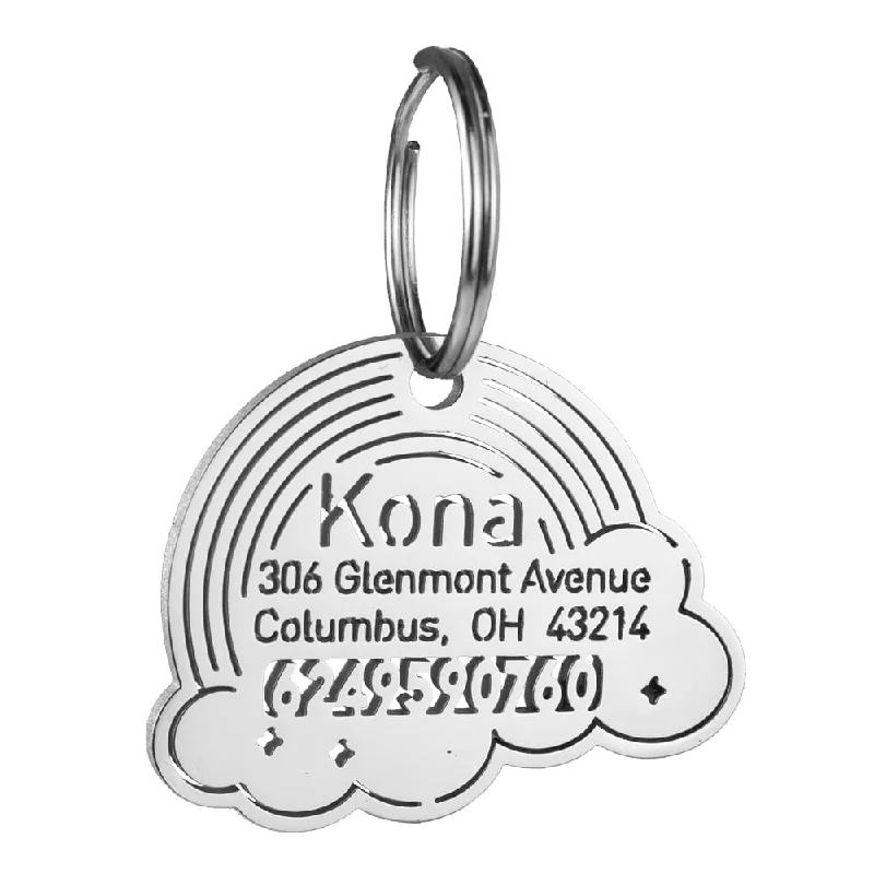 Rainbow Dog ID Tag