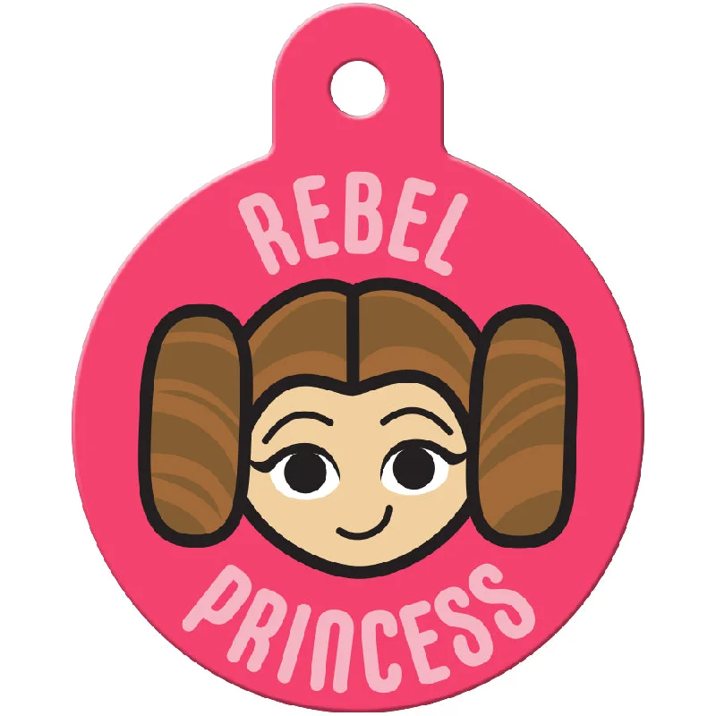 Rebel Princess Leia Large Circle Star Wars Pet ID Tag